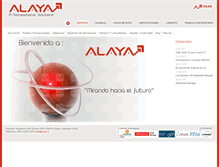 Tablet Screenshot of alaya.cl